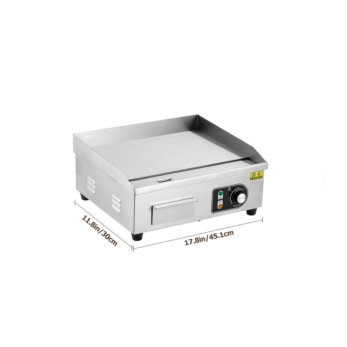 Electric Grill 3000W Electric Countertop Grill Non-Stick Electric Grill Plate 110V Teppanyaki Flat Grill Temperature 122°F-572°F