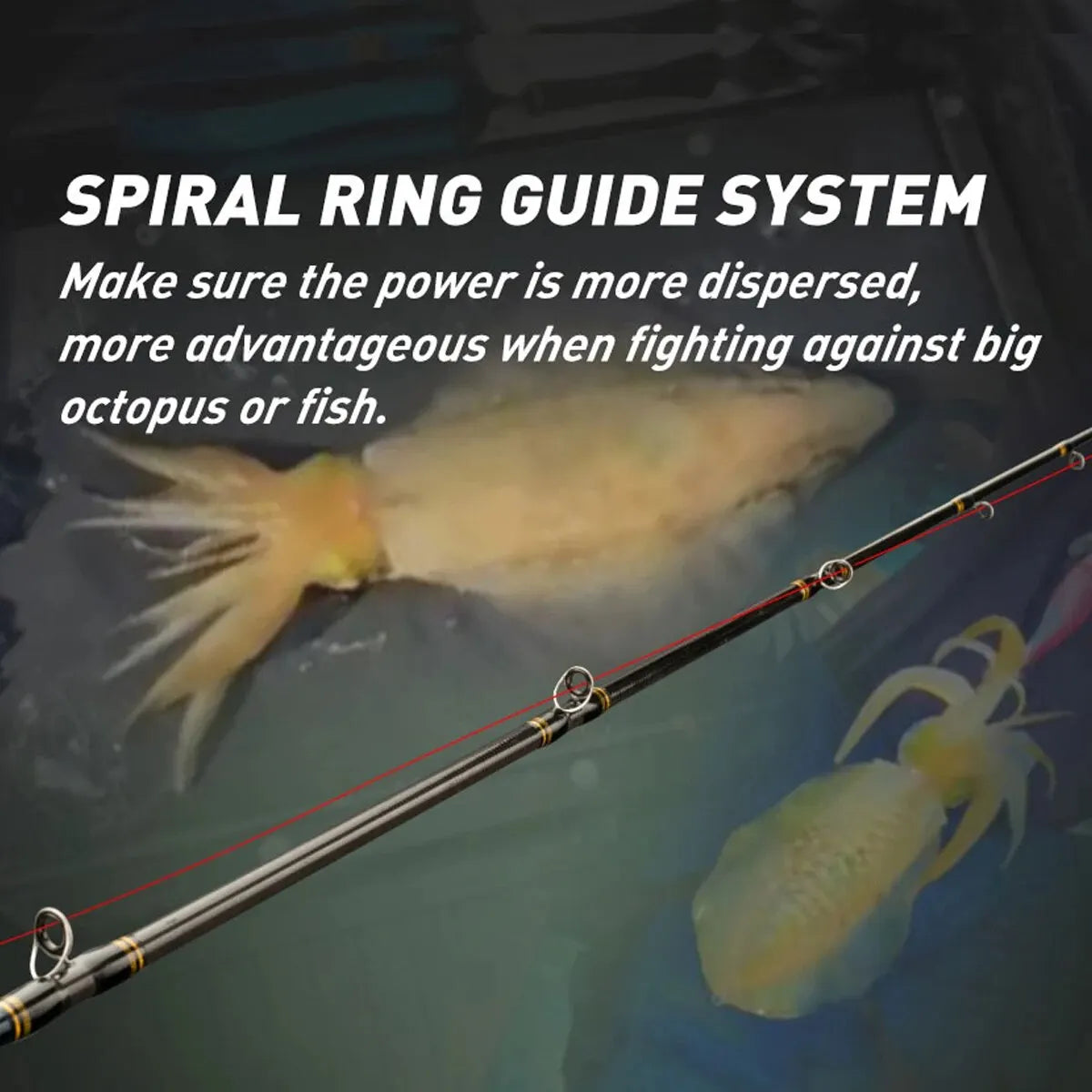 Boat Fishing Rod with Titanium Tip 1.7m 1.8m 1.9m ML Spinning Casting Fishing Rod for Cuttlefish Fishing Rod with Sprial Rings