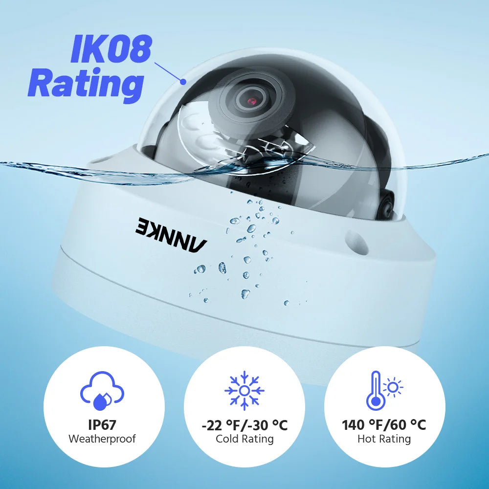 ANNKE 12MP Smart Dual Light Camera Kits Security Cam 8CH NVR 4PCS POE Camera Outdoor CCTV Video Surveillance Protection Camera