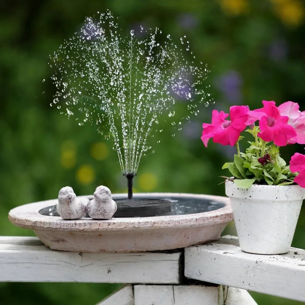 Mini Solar Water Fountain - Outdoor Pool, Pond, & Bird Bath Decoration, Solar Powered Waterfall Garden Fountain