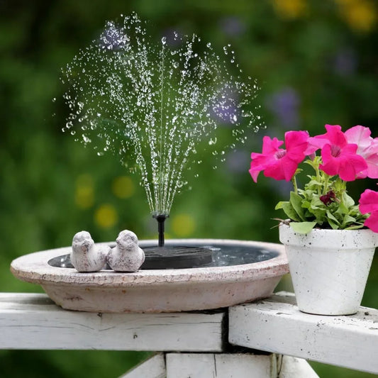 Mini Solar Water Fountain - Outdoor Pool, Pond, & Bird Bath Decoration, Solar Powered Waterfall Garden Fountain