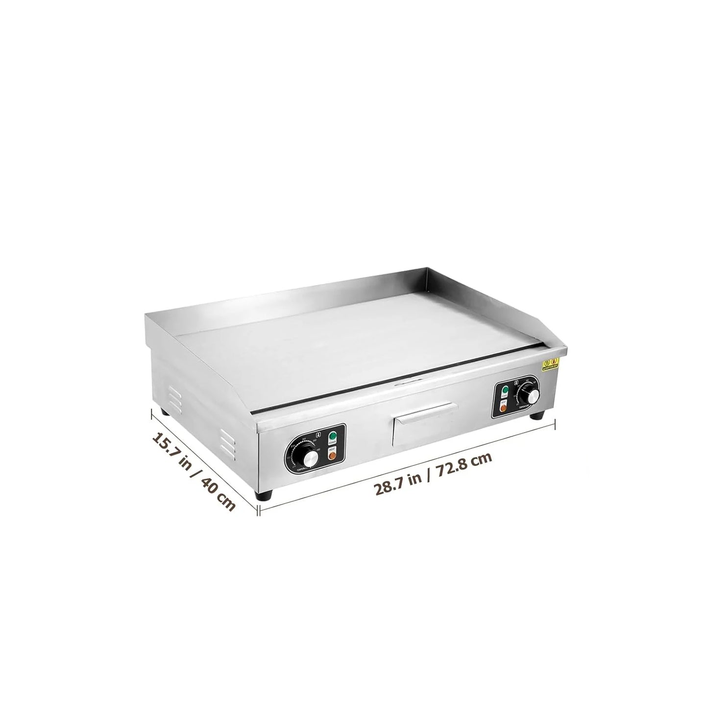 Electric Grill 3000W Electric Countertop Grill Non-Stick Electric Grill Plate 110V Teppanyaki Flat Grill Temperature 122°F-572°F