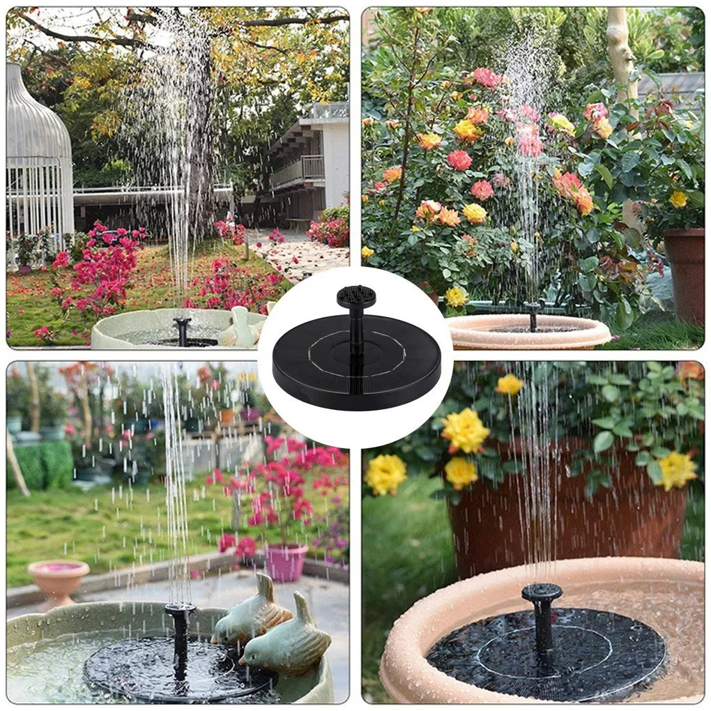 Mini Solar Water Fountain - Outdoor Pool, Pond, & Bird Bath Decoration, Solar Powered Waterfall Garden Fountain