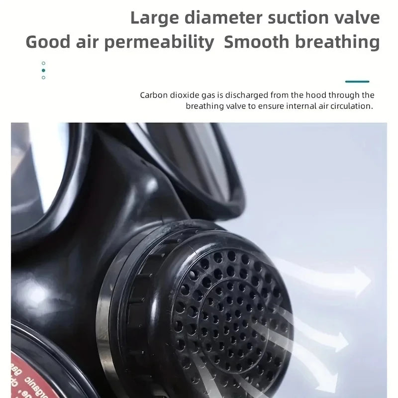 New 87 Respirator, Full Face Gas Mask with Activated Carbon Filter for Vapour, Chemical, Nuclear Contamination Protection