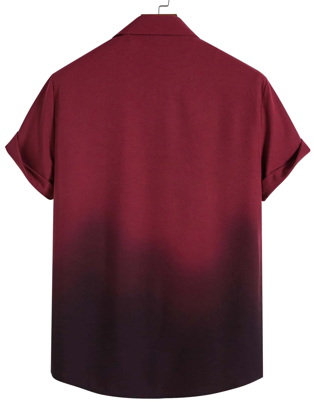 Men's Ombre Gradient Short Sleeve Button-Up Shirt Casual Wear