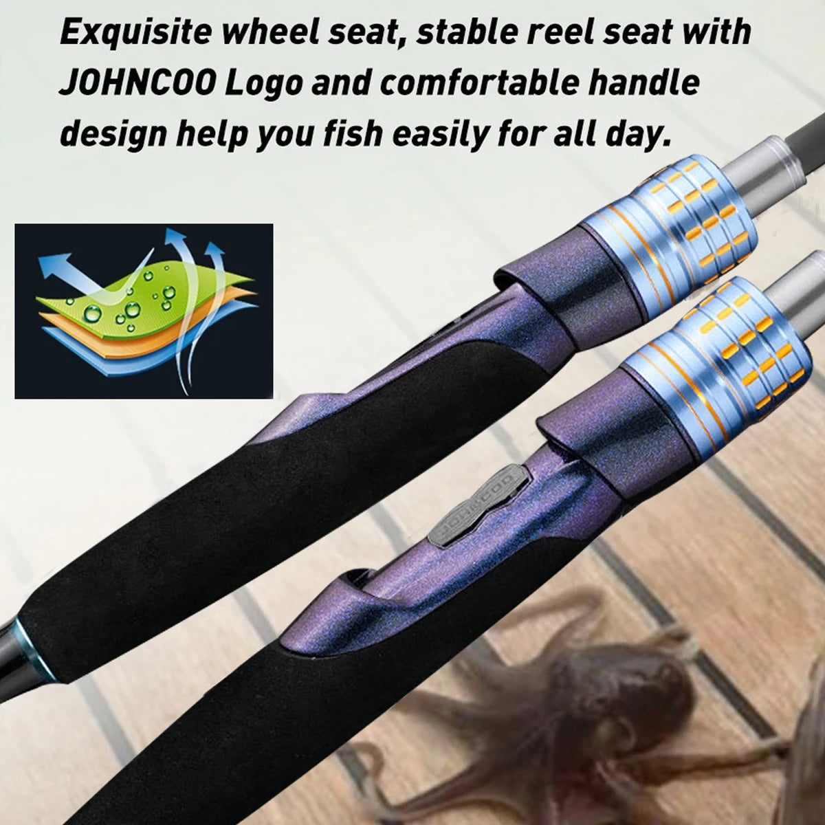 Boat Fishing Rod with Titanium Tip 1.7m 1.8m 1.9m ML Spinning Casting Fishing Rod for Cuttlefish Fishing Rod with Sprial Rings
