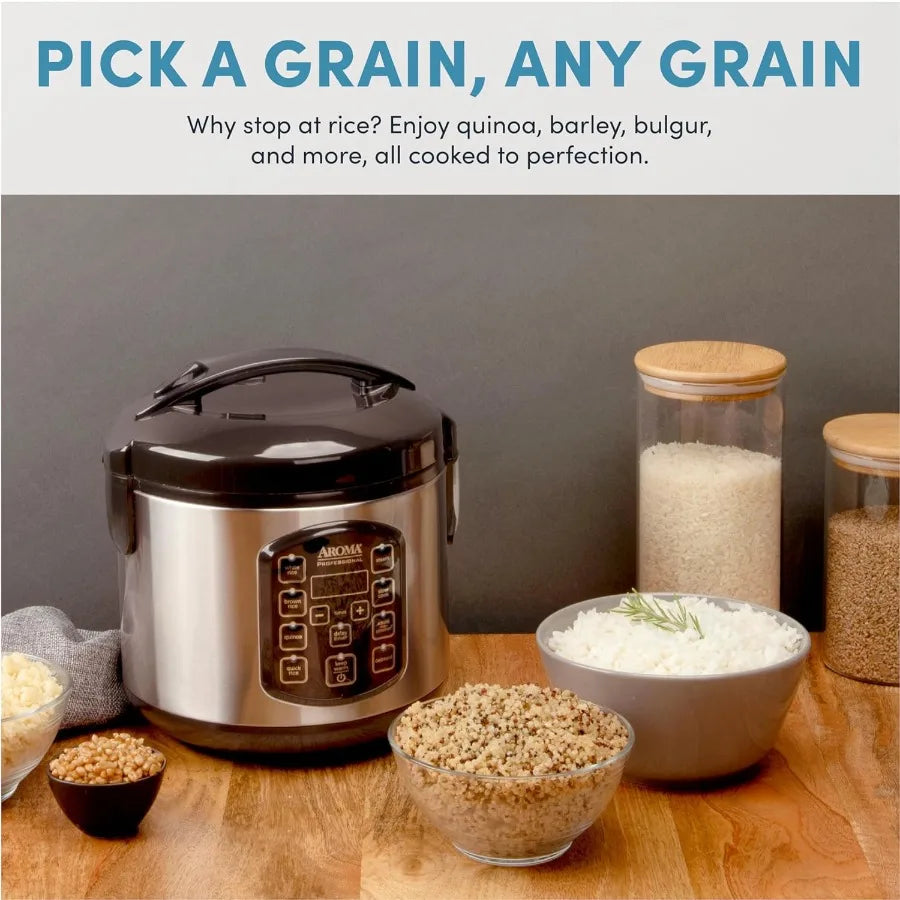 Professional Digital Rice Cooker Multicooker 4-Cup Uncooked 8-Cup Cooked Steamer Slow Cooker Oatmeal Cooker STS Auto Keep Warm
