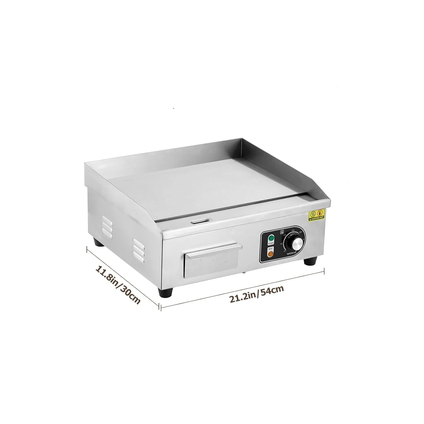 Electric Grill 3000W Electric Countertop Grill Non-Stick Electric Grill Plate 110V Teppanyaki Flat Grill Temperature 122°F-572°F